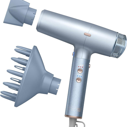 INFINITIPRO by CONAIR 999C DigitalAIRE Hair Dryer, 1875W Travel Hair Dryer with Diffuser, Digital Motor Spins up to 90,000 RPMs - 5X More Speed Plus Honeycomb Ceramic Technology Helps Prevent hotspots