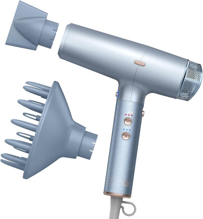INFINITIPRO by CONAIR 999C DigitalAIRE Hair Dryer, 1875W Travel Hair Dryer with Diffuser, Digital Motor Spins up to 90,000 RPMs - 5X More Speed Plus Honeycomb Ceramic Technology Helps Prevent hotspots