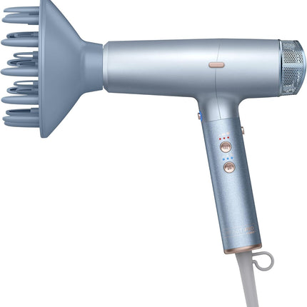 INFINITIPRO by CONAIR 999C DigitalAIRE Hair Dryer, 1875W Travel Hair Dryer with Diffuser, Digital Motor Spins up to 90,000 RPMs - 5X More Speed Plus Honeycomb Ceramic Technology Helps Prevent hotspots