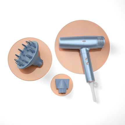 INFINITIPRO by CONAIR 999C DigitalAIRE Hair Dryer, 1875W Travel Hair Dryer with Diffuser, Digital Motor Spins up to 90,000 RPMs - 5X More Speed Plus Honeycomb Ceramic Technology Helps Prevent hotspots