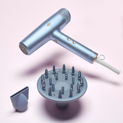 INFINITIPRO by CONAIR 999C DigitalAIRE Hair Dryer, 1875W Travel Hair Dryer with Diffuser, Digital Motor Spins up to 90,000 RPMs - 5X More Speed Plus Honeycomb Ceramic Technology Helps Prevent hotspots