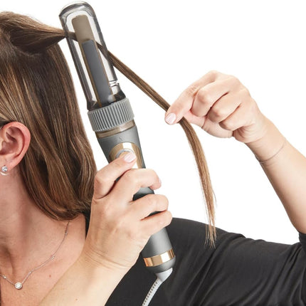 Conair Curl Secret Ceramic Auto ¾” Barrel Curler - multiple 5 heat settings - Custom 3 curl directions (left, right and Alternating) -High heat up to 210°C (410°F), Auto off for safety, Dual Voltage