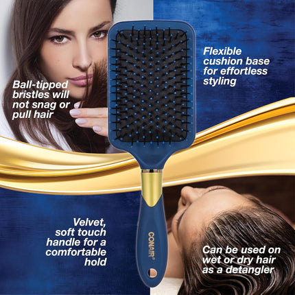 Conair Blue Velvet Touch Paddle Brush
