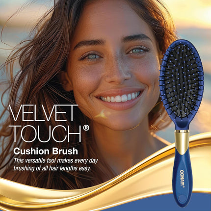 Conair Blue Velvet Touch Cushion Brush