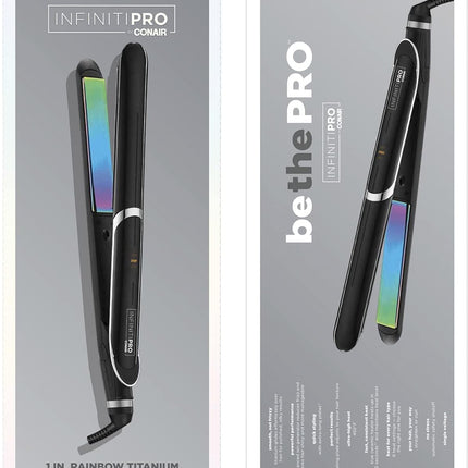 Rainbow titanium flat iron packaging box