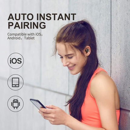 Écouteurs sans fil Monster Achieve 100 AirLinks, charge ultra rapide, écouteurs stéréo intra-auriculaires Bluetooth 5.0 avec étui de chargement USB-C, micro intégré pour des appels clairs, conception résistante à l'eau pour le sport.