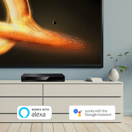 Panasonic DPUB820K Ultra HD Blu-ray Player with Dolby Vision, Hi-Res Audio, Voice Assist, Black