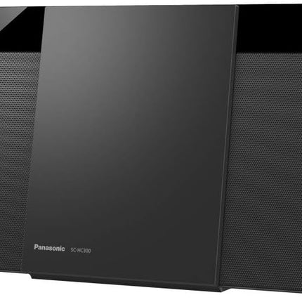 Système stéréo compact à montage mural Panasonic SCHC300K avec lecture automatique AUX-in, noir