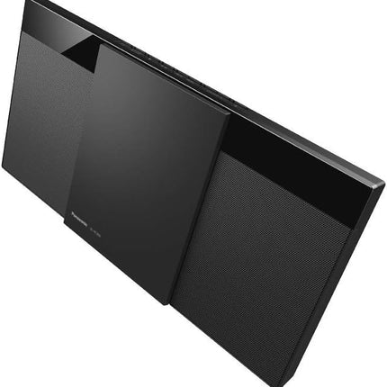 Système stéréo compact à montage mural Panasonic SCHC300K avec lecture automatique AUX-in, noir