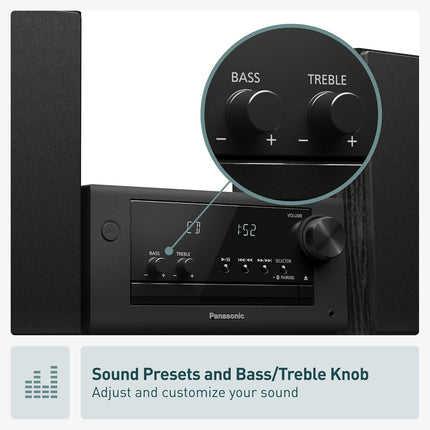 Panasonic SCPM700 Micro System with CD, Radio and Bluetooth, Black