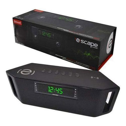 Escape Platinum SPBT029 Wireless Bluetooth Speaker with FM Clock Radio (SPBT029)