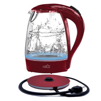 Hauz 1.7L Cordless Kettle with Illuminating Blue LED Glass (AGK76R)