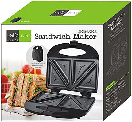 Hauz Non-Stick Light weight and Compact Sandwich Maker - Black (ASM289)