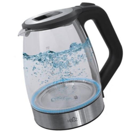 Hauz 1.7L Cordless Kettle with Illuminating Blue LED Glass - Stainless Steel (AGK666)