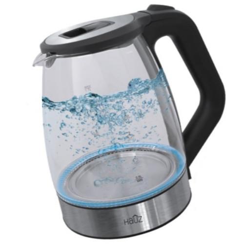 Hauz 1.7L Cordless Kettle with Illuminating Blue LED Glass - Stainless Steel (AGK666)