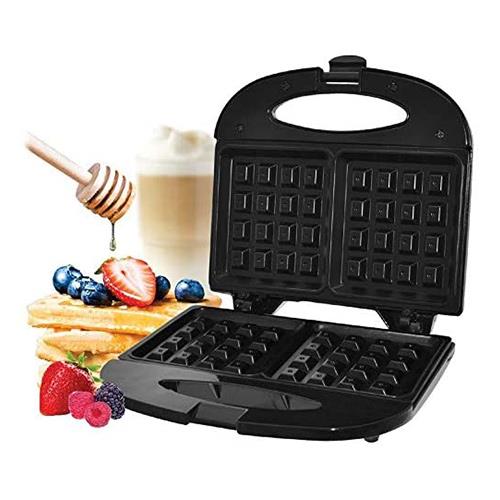 Hauz 2-Slice Waffle Maker with Non-Stick Plates - Black (AWM265)