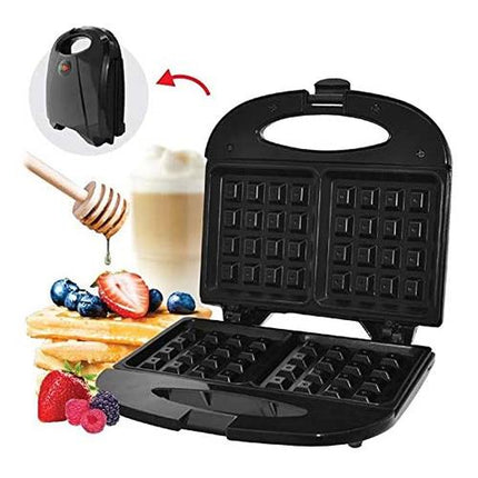 Hauz 2-Slice Waffle Maker with Non-Stick Plates - Black (AWM265)