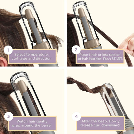 Conair CR520C Curl Secret Cordless Mini Auto Curler -Rechargeable Cordless Technology- All Hair Types - Short to Medium Hair Lengths produces defined, loose, or wavy curls - Dual Voltage Adapter