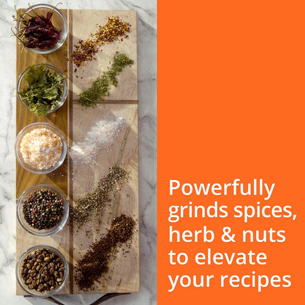 Krups Coffee Grinder, Fast-Touch, 3oz, 85g Bean Hopper - Easy to Use, One Touch Operation - 200 Watts - Espresso Grinder, Spice Grinder, 2 to 12 Cup Coffee Bean Grinder, Silver