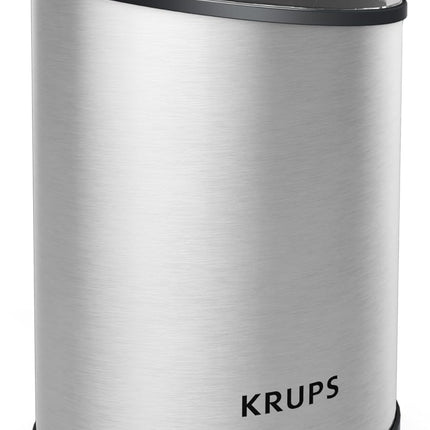 Krups Coffee Grinder, Fast-Touch, 3oz, 85g Bean Hopper - Easy to Use, One Touch Operation - 200 Watts - Espresso Grinder, Spice Grinder, 2 to 12 Cup Coffee Bean Grinder, Silver