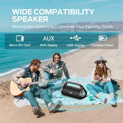 Monster Adventurer Max Wireless Bluetooth Speaker, Loud Speakers with Double Subwoofer