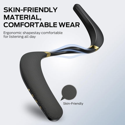 Monster Boomerang Neckband Bluetooth Speaker, Wireless Neck Speaker, Lightweight Wearable Speaker