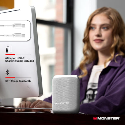 Monster DNA One Wireless Bluetooth Speaker, White