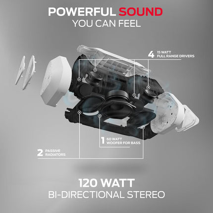 Wireless portable speaker 120 watt