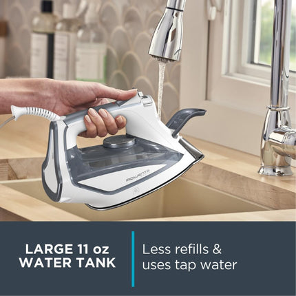 Rowenta Focus Excel DW5280U1,Professional, Stainless Steel Soleplate Steam Iron for Clothes Standard, Powerful steam Blast, Leakproof, Lighweight, 1725 Watts Portable, Ironing, Blue