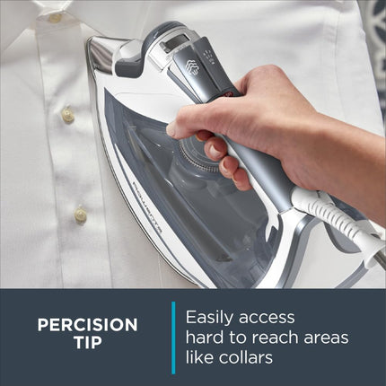 Rowenta Focus Excel DW5280U1,Professional, Stainless Steel Soleplate Steam Iron for Clothes Standard, Powerful steam Blast, Leakproof, Lighweight, 1725 Watts Portable, Ironing, Blue