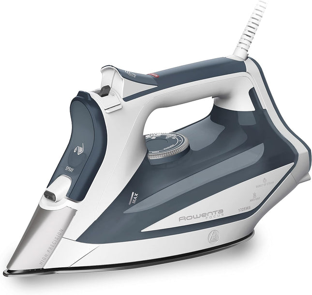 Rowenta Focus Excel DW5280U1,Professional, Stainless Steel Soleplate Steam Iron for Clothes Standard, Powerful steam Blast, Leakproof, Lighweight, 1725 Watts Portable, Ironing, Blue