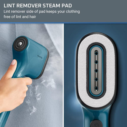 Lint remover steam pad feature