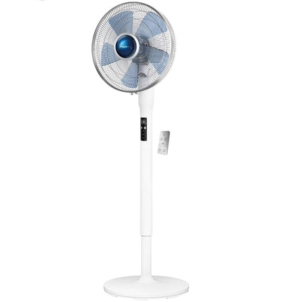 Rowenta Turbo Silence Extreme+ Stand Fan, Powerful, Remote Control, Auto-Off Timer, Automatic Oscillation, Model VU5870U1, White