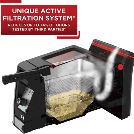 T-Fal FR600D51 Deep Fryer, Friteuse, Odorless Deep Fryer, Reduced Smoke and Smell, 3.5L, Stainless Steel, Silver