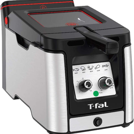 T-Fal FR600D51 Deep Fryer, Friteuse, Odorless Deep Fryer, Reduced Smoke and Smell, 3.5L, Stainless Steel, Silver