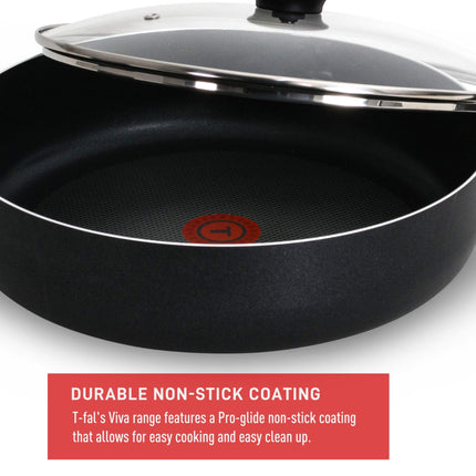 T-fal Viva Jumbo Cooker, Non-Stick, Dishwasher & Oven Safe, Black, 5qt, C5268255