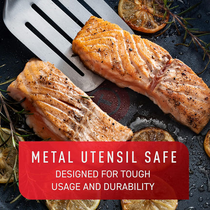 T-fal Unlimited Cookware Set with Durable, Platinum Nonstick Coating, 12 Piece, Gray, E104SC64