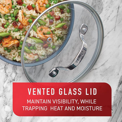 T-fal Unlimited Cookware Set with Durable, Platinum Nonstick Coating, 12 Piece, Gray, E104SC64