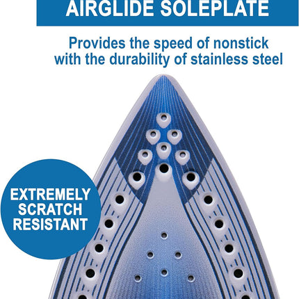 T-fal FV2886U0 Express Steam Garment Iron, Blue, Fast results, Powerful Steam Boost, 5 settings, Safety Auto-off