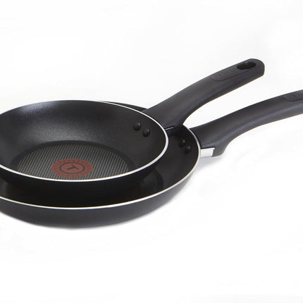 T-fal C526S254 Intuition Nonstick Fry Pan/Saute Pan Cookware Set, 20cm, 24cm 2-Piece Frypan set, Black, Small