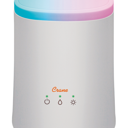 Crane EE-6909 Ultrasonic Cool Mist Top-Fill Air Humidifier, Aroma Diffuser & Night-Light, White, 4.5-L