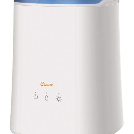 Crane EE-6909 Ultrasonic Cool Mist Top-Fill Air Humidifier, Aroma Diffuser & Night-Light, White, 4.5-L