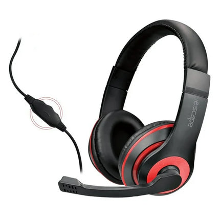 Escape HFG773 Gaming Stereo Headphones with Boom Microphone - Black / Red (HFG773)