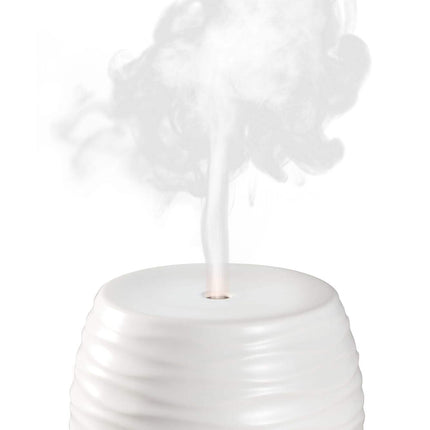Ellia Ascend Ceramic Aromatherapy Diffuser Set with Light, White