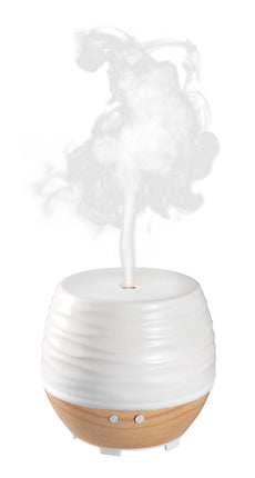 Ellia Ascend Ceramic Aromatherapy Diffuser Set with Light, White