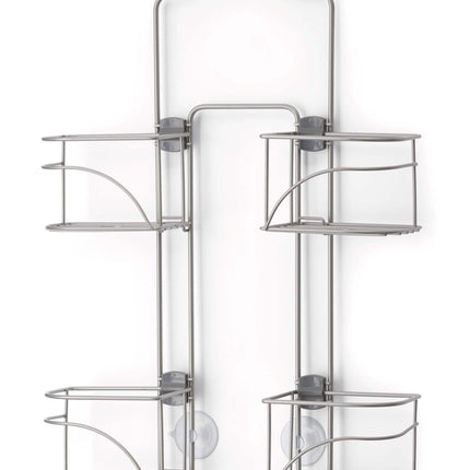 For Living Rust-Resistant Basket Shower Caddy, with Hook, Nickel
