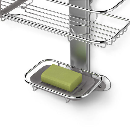 Simplehuman Medium Adjustable Shower Caddy, Stainless Steel + Anodized Aluminum