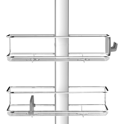 Simplehuman Medium Adjustable Shower Caddy, Stainless Steel + Anodized Aluminum