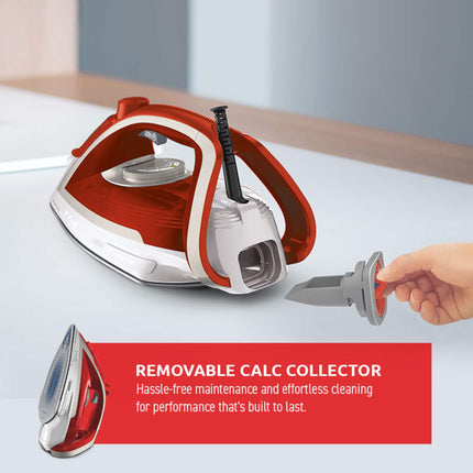 T-Fal FV5876 Ultraglide Plus with Anticalc Steam Iron – Red with Anticalc