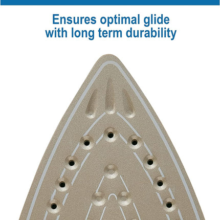 T-fal Ecomaster Ceramic Soleplate Steam Iron for Clothes Eco-Friendly with Steam Trigger 1400 Watts Ironing, Programmable Steaming FV1742U0, Blue